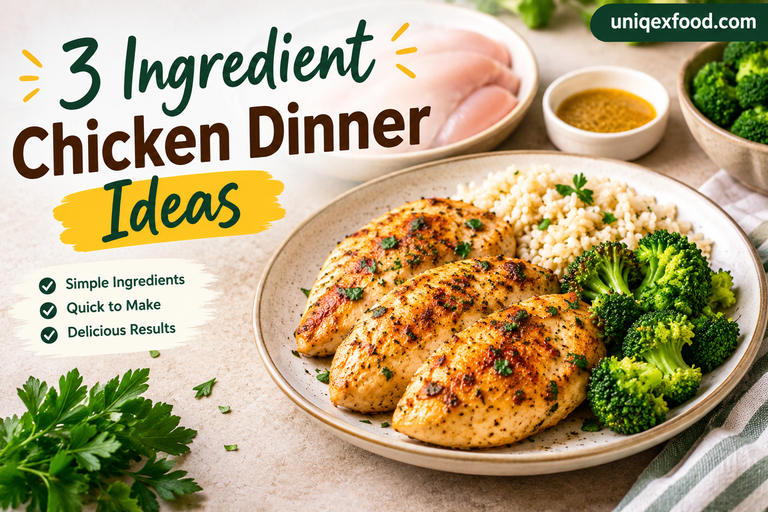 3 Ingredient Chicken Dinner Ideas: Easy, Quick, and Delicious Meals