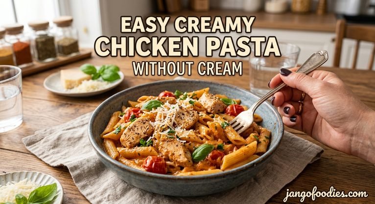 Easy Creamy Chicken Pasta Without Cream – A Quick, Delicious, and Comforting Meal