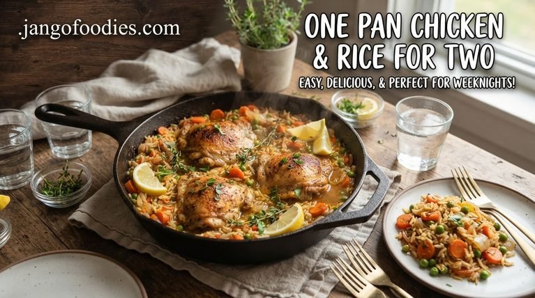 One Pan Chicken and Rice for Two – Easy, Delicious, and Perfect for a Cozy Dinner