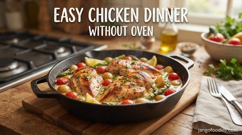 Easy Chicken Dinner Without Oven – A Simple, Juicy, and Delicious Recipe